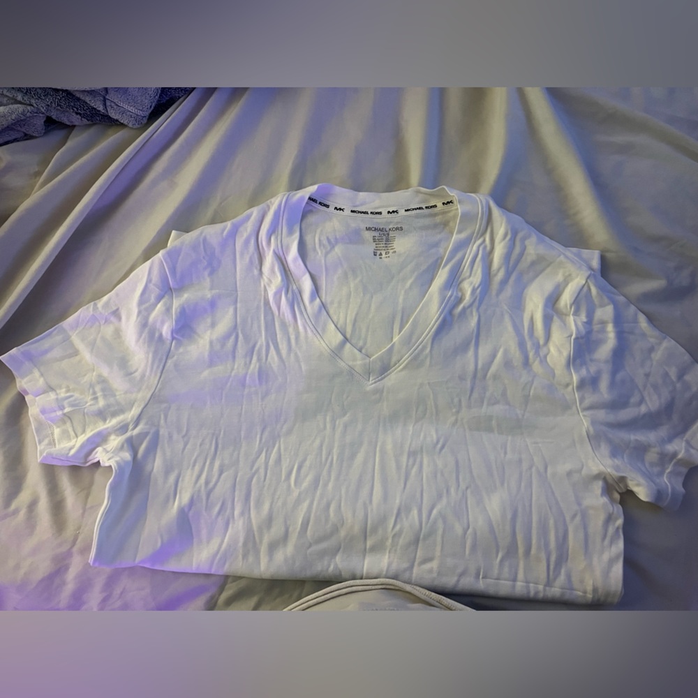 Michael Kors, white T- shirt, Men, Large